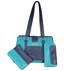 Handmade Repurposed Material Fashion Bag Purse Matching Wallet & Coin Purse